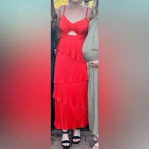 Abercrombie & Fitch Giselle Pleated tiered maxi dress